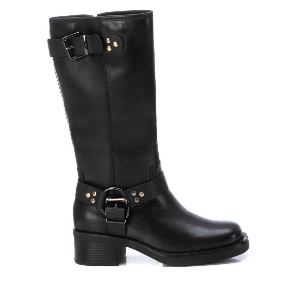 NEW XTI women's biker boots in black